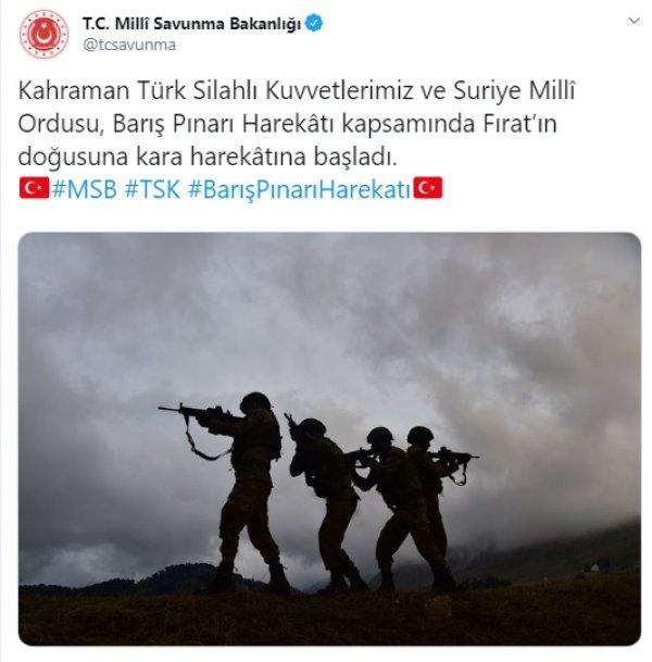 Fırat'ın doğusuna kara harekatı başladı