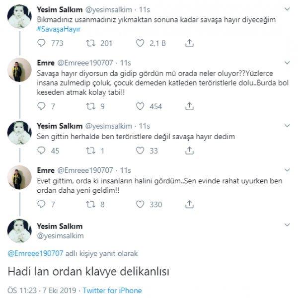 Yeşim Salkım'a tepkiler dinmedi