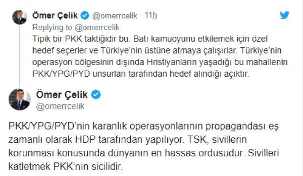 Ömer Çelik: PKK tipik iftira taktiğini uyguluyor