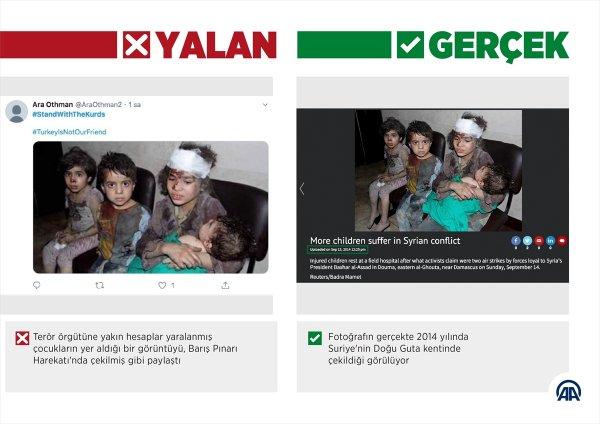 Barış Pınarı Harekatı'nda teröristlerin yalanları