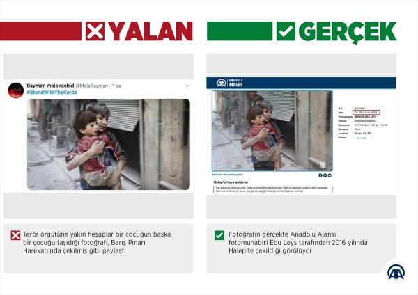 Barış Pınarı Harekatı'nda teröristlerin yalanları