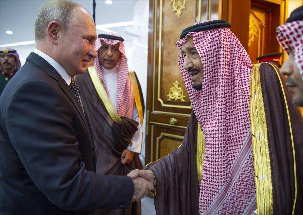 Putin, Suudi Arabistan'da