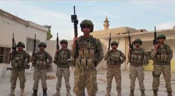 Türk askeri milli sporculara Tel Abyad'dan selam yolladı