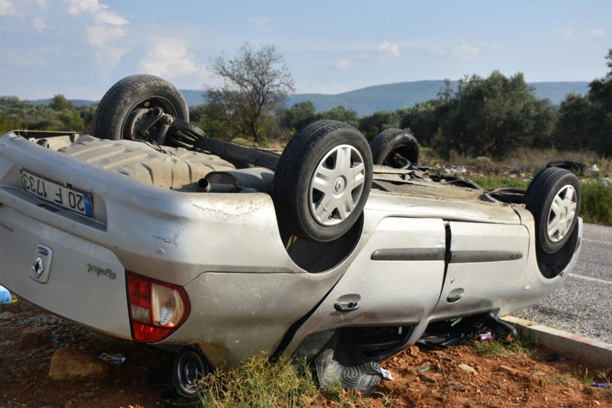 Aydın'daki trafik kazasında emniyet kemeri hayat kurtardı