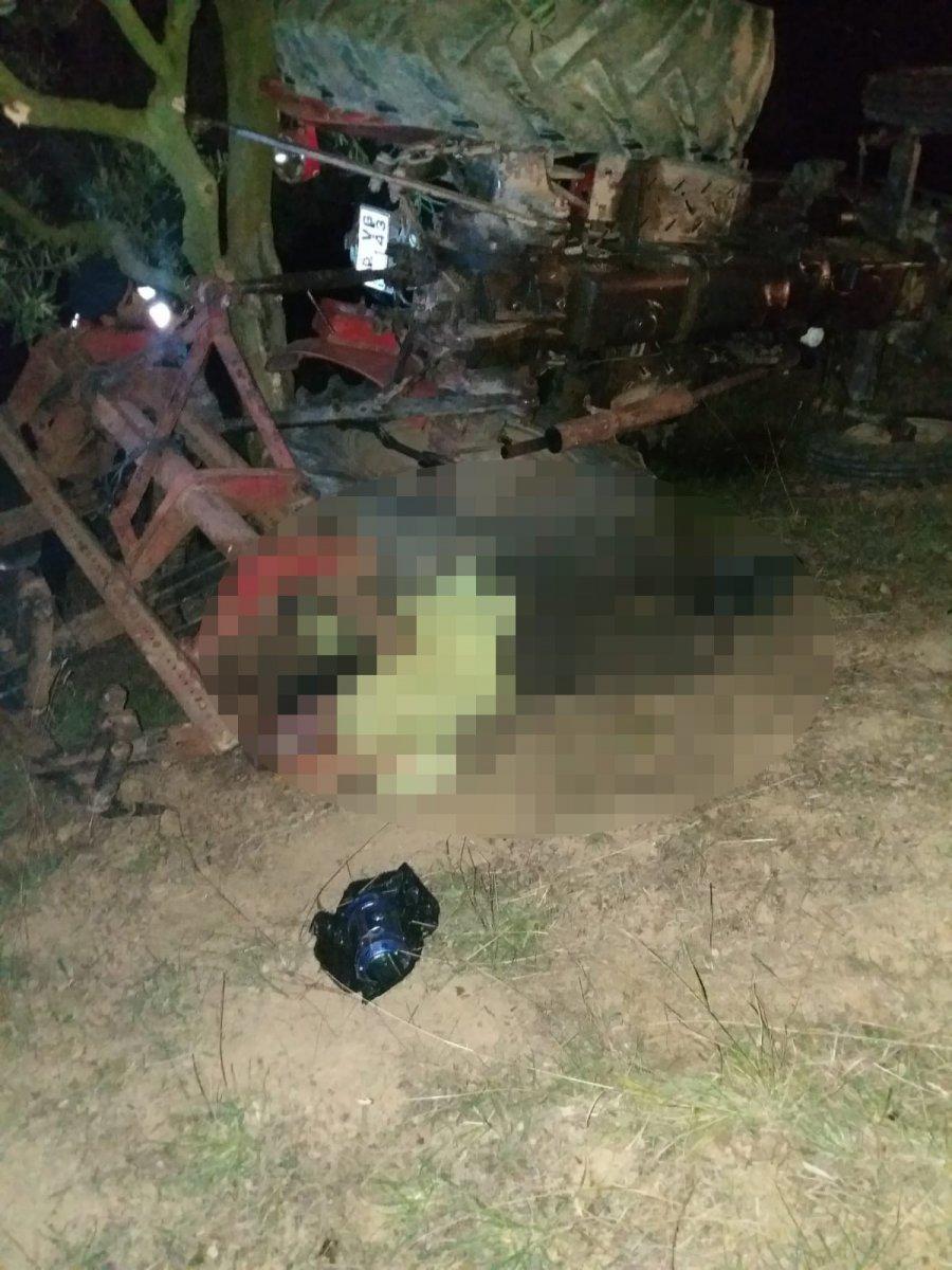 Bursa'da 1 kişi devrilen traktörün altında kalarak öldü