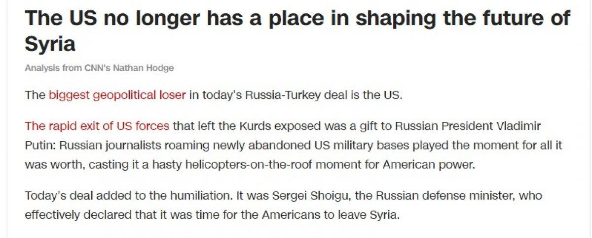 Suriye anlaşması ABD’yi üzdü