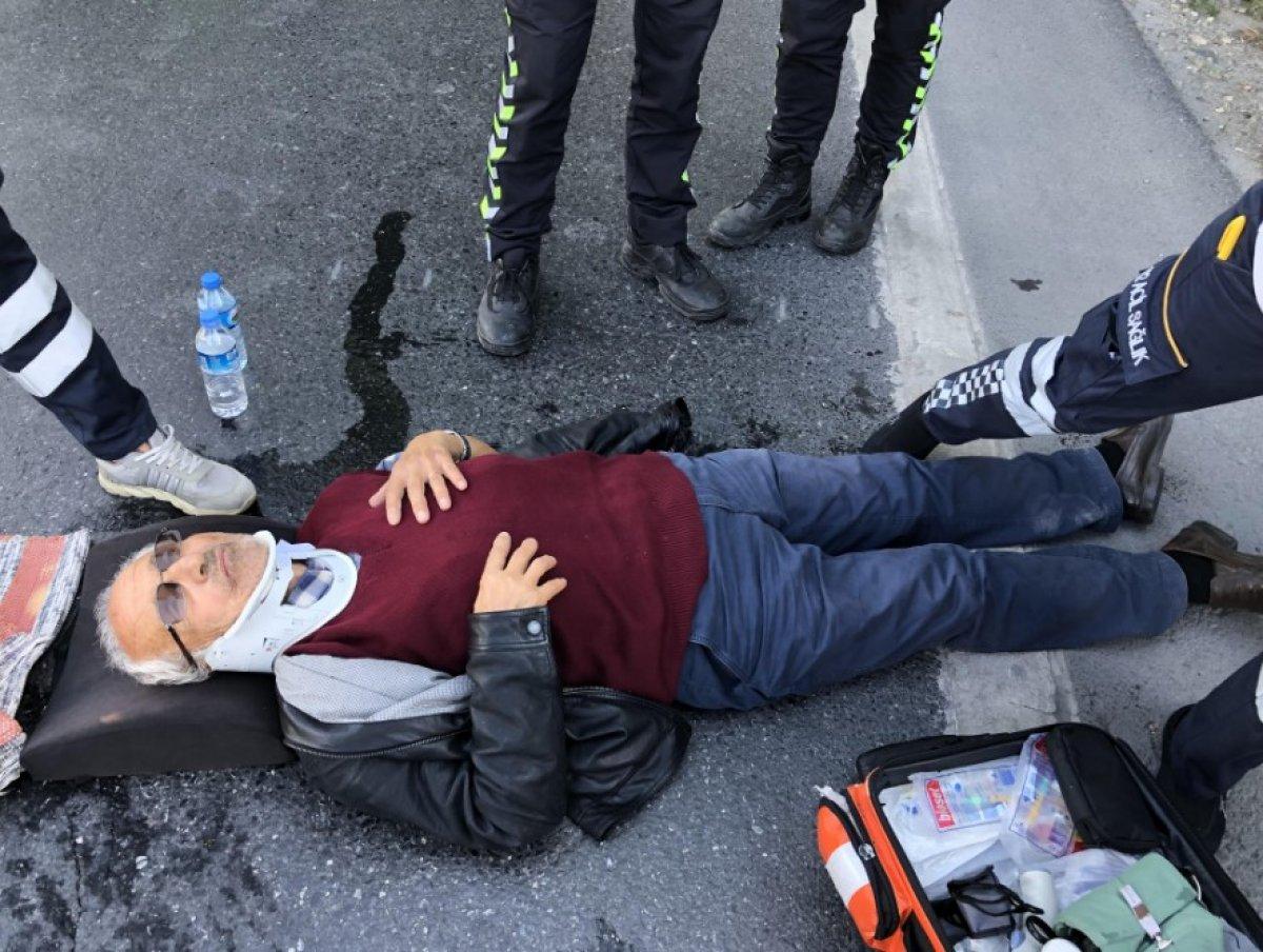Yaya geçidini kullanmayan yaşlı adama otomobil çarptı