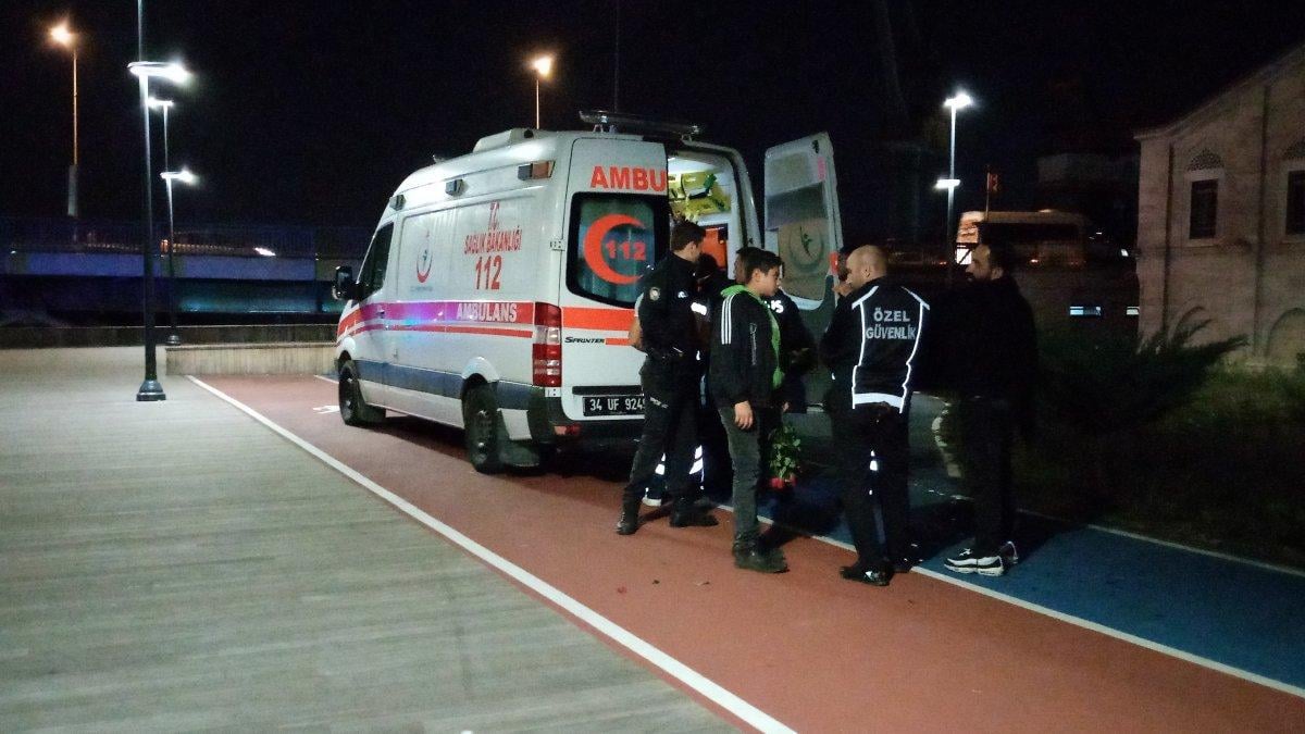 Haliç'te denize düşen şahıs kurtarıldı