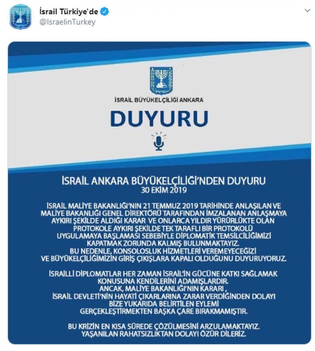 İsrail elçilikleri grev nedeniyle kapatıldı