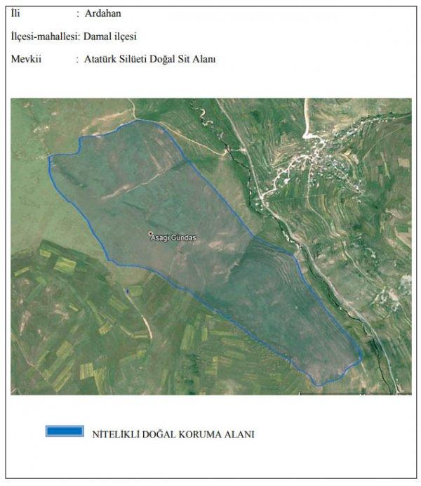 Ardahan'da Atatürk silüeti koruma altında