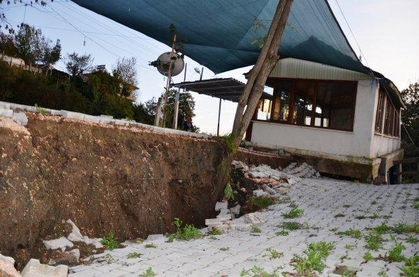 Ordu'da heyelan meydana geldi