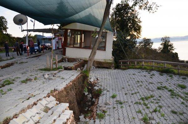 Ordu'da heyelan meydana geldi