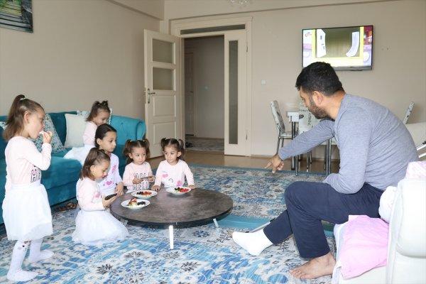 Beşizleri olan ailenin mutluluğu