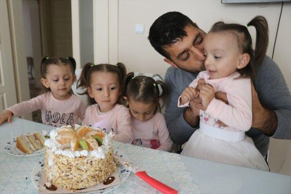 Beşizleri olan ailenin mutluluğu