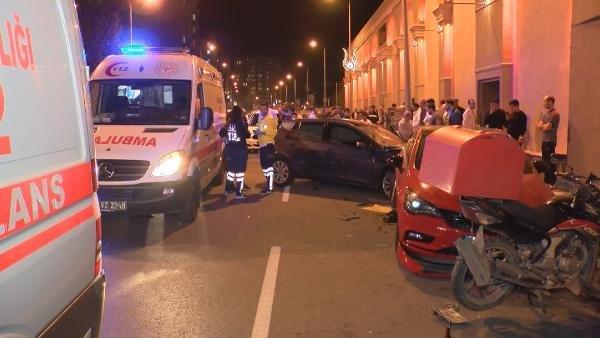 2 kişinin ölümden kıl payı kurtulduğu kaza kamerada