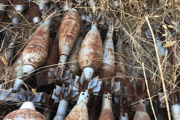 Tel Abyad'da 285 katyuşa ve havan ele geçirildi