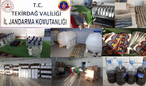 Tekirdağ'da 4 ton kaçak içki yakalandı
