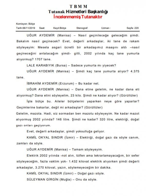 AK Partili Uğur Aydemir'in yumurta hesabı