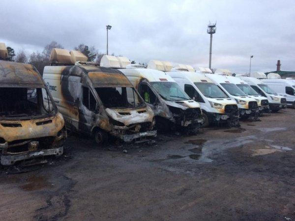 Rusya'da 13 minibüs aynı anda kundaklandı