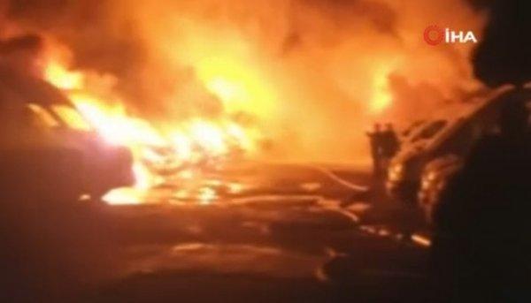 Rusya'da 13 minibüs aynı anda kundaklandı