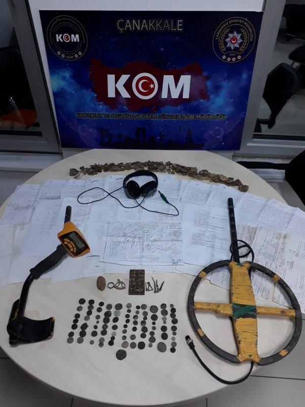 Çanakkale'de tarihi eser kaçakçıları yakalandı