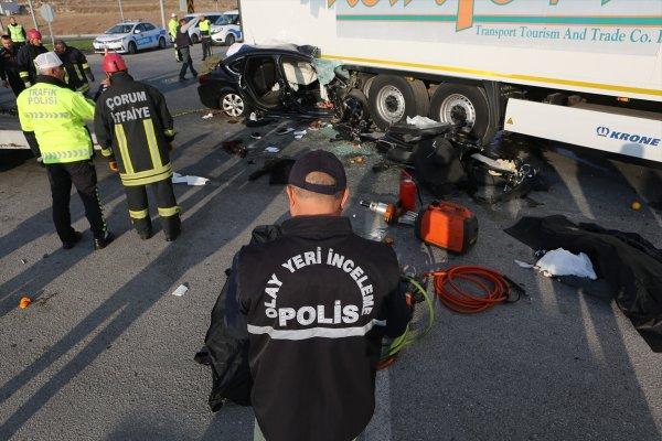 Çorum'da kaza: 3 ölü, 1 yaralı