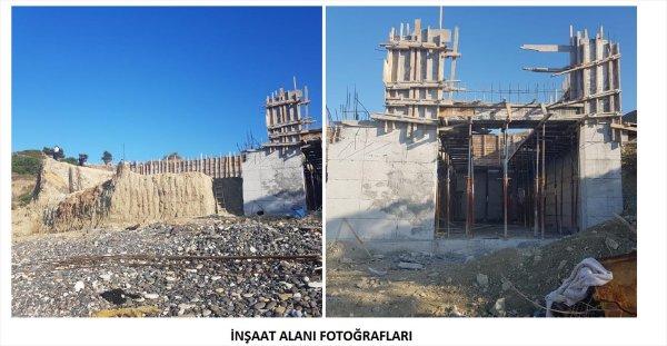 Karaburun'da sit alanına yapılan inşaat yarın yıkılacak