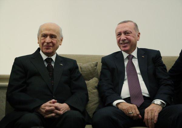 Cumhurbaşkanı Erdoğan, Bahçeli ile bir araya geldi
