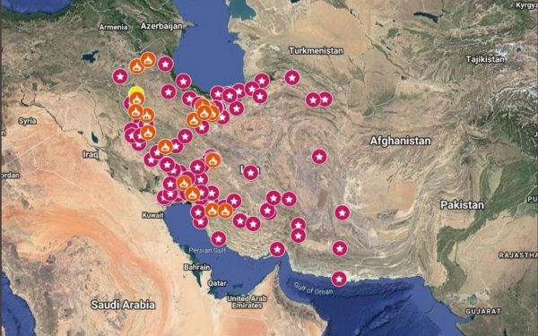 İran'da eylemlerin devam ettiği bölgeler
