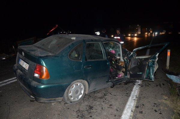 Tekirdağ'da otomobil ile damperli patpat çarpıştı