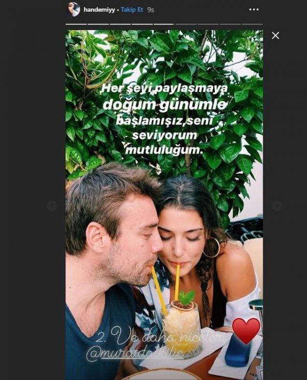 Murat Dalkılıç’tan romantik Hande Erçel paylaşımı