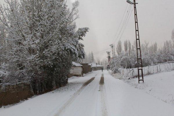 Van'ın Başkale ilçesinde kar 10 santimetreye ulaştı