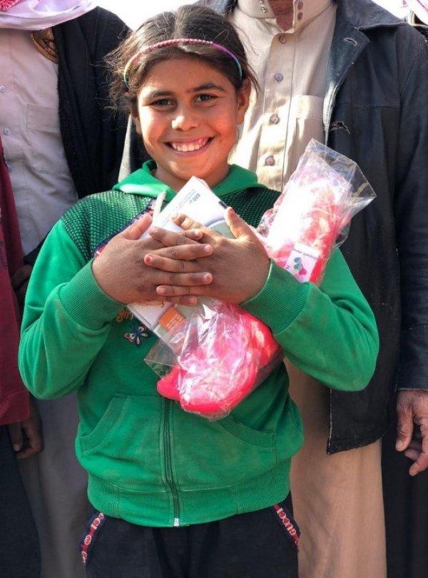 Resulayn'da oyuncaklarına kavuşan çocukların mutluluğu