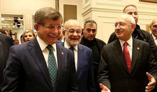 Kılıçdaroğlu, Karamollaoğlu ve Davutoğlu aynı karede