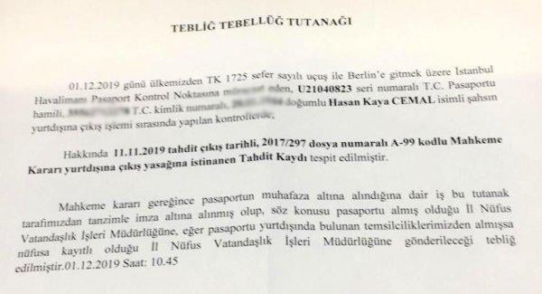 Hasan Cemal'e yurt dışı çıkış yasağı getirildi