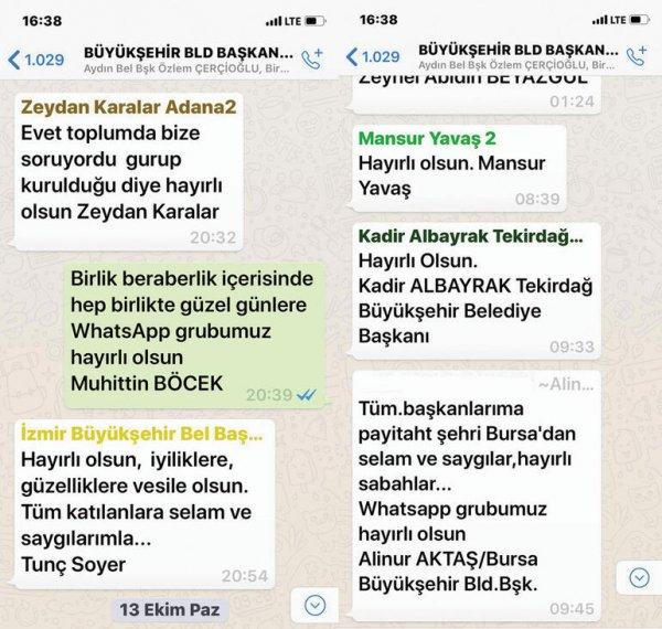 Belediye başkanlarının WhatsApp grubunda çözüm yok