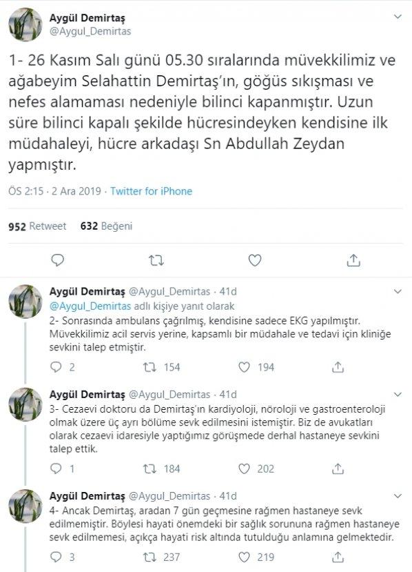 Selahattin Demirtaş kalp spazmı geçirdi