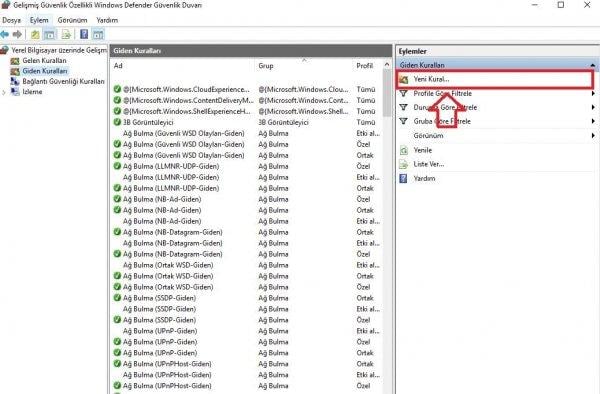 Bilgisayarlarda bir programın internete erişmesini engelleme