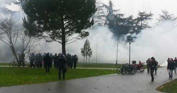 Fransız polisi göstericilerle çatışmaya başladı