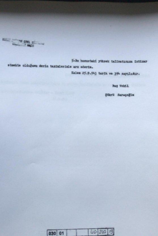 İsmet İnönü'nün 12 Ada'yı reddettiği belge paylaşıldı