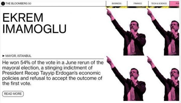 İmamoğlu Bloomberg’in damga vuran isimler listesine girdi