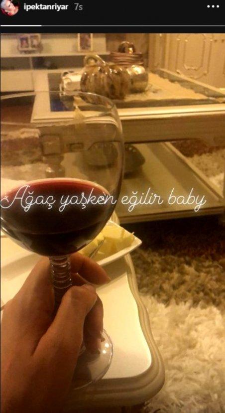 Hamile İpek Tanrıyar'ın kadehli paylaşımı