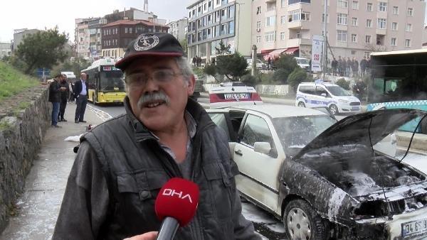 Yanan araçtan canını hiçe sayıp kayınvalidesini kurtardı