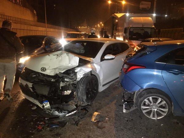 Şile'de makas atan sürücü zincirleme kazaya sebep oldu