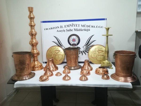 Trabzon'da camilerden tarihi eser çalan şahıs yakalandı