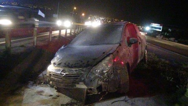 Otomobili sıkıştırdı, kazaya neden oldu