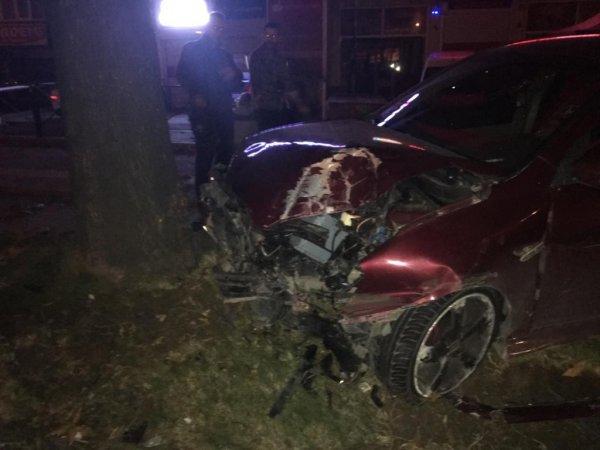 Makas atarak ilerlerken kaza yaptı