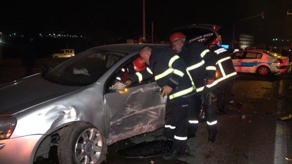 Kırıkkale'de şüpheli araç kovalayan polis kaza yaptı