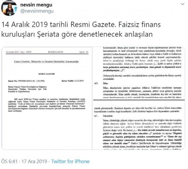 Nevşin Mengü'den yeni kararname için şeriat benzetmesi