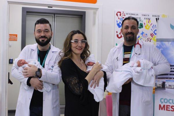 50 yaşındaki doktorun üçüzleri oldu